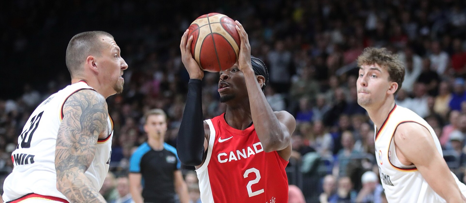 Shai rising for a jumper against Germany